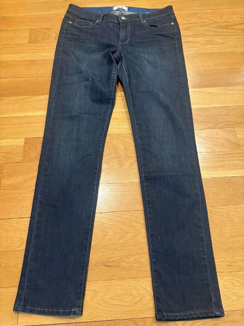 Paige Size 30 Dark Wash Straight Leg Jeans